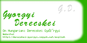 gyorgyi derecskei business card